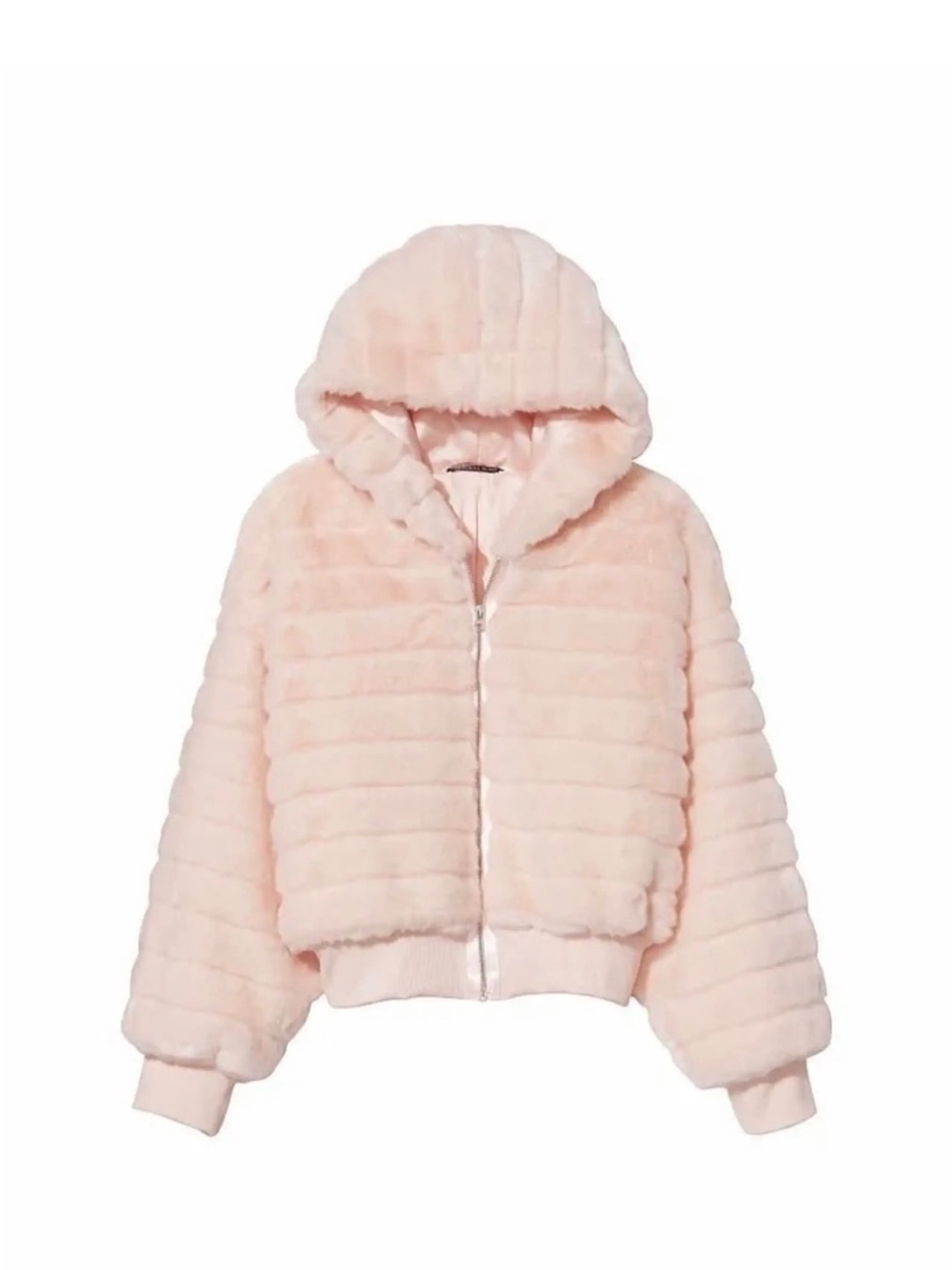 VICTORIA’S SECRET VS LIMITED EDITION FAUX FUR BUBBLE JACKET SOFT PINK HTF NWT XL